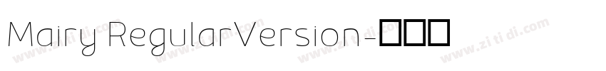 Mairy RegularVersion字体转换